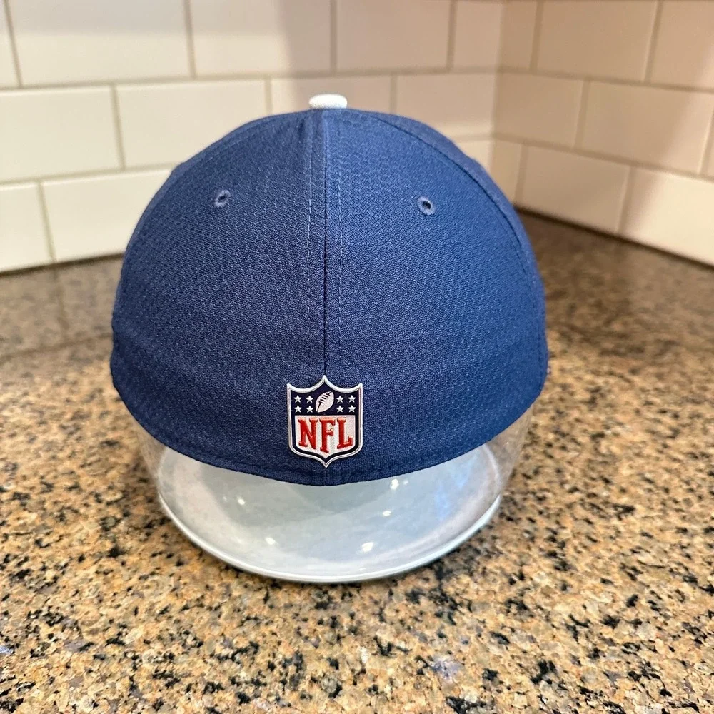 New England Patriots New Era 39THIRTY Men's M-L Navy Hex Stretch Cap